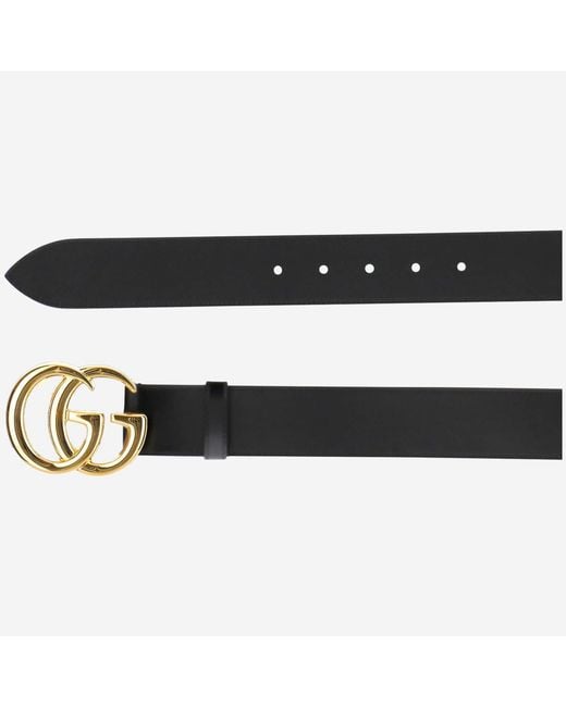 Gucci Black Leather Belt for men