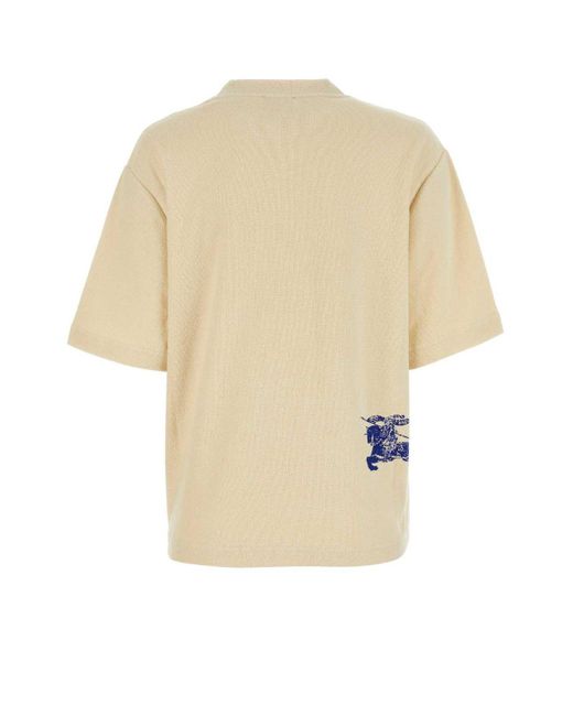 Burberry Natural Cotton Towelling T-shirt