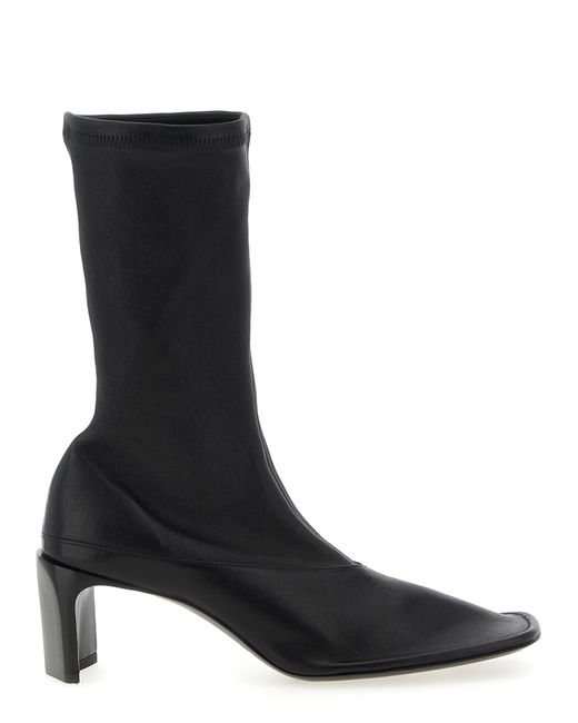 Jil Sander Black Nappa Ankle Boots
