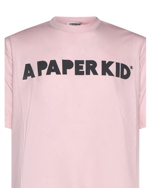 A PAPER KID Pink T-Shirt for men