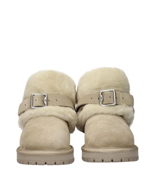 Burberry Natural Leather Ankle Boots