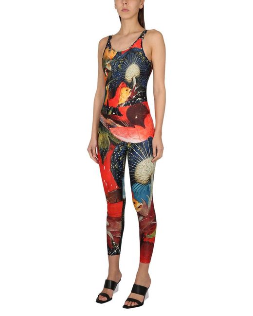 McQueen Red Leather Sandal With Plexiglass Heel