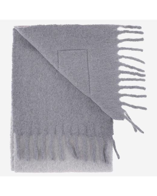 Maison Kitsuné Gray Alpaca Blend Scarf Cloud/Asphalt Scarfs for men