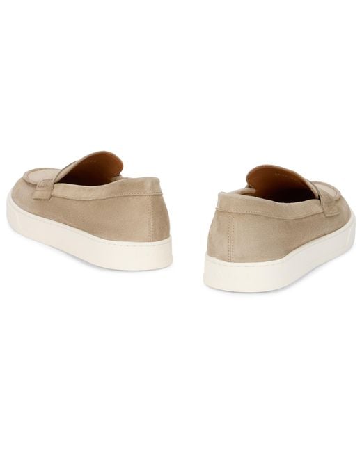 Doucal's Multicolor Slip-On Moccasins Suede Calfskin Loafers for men