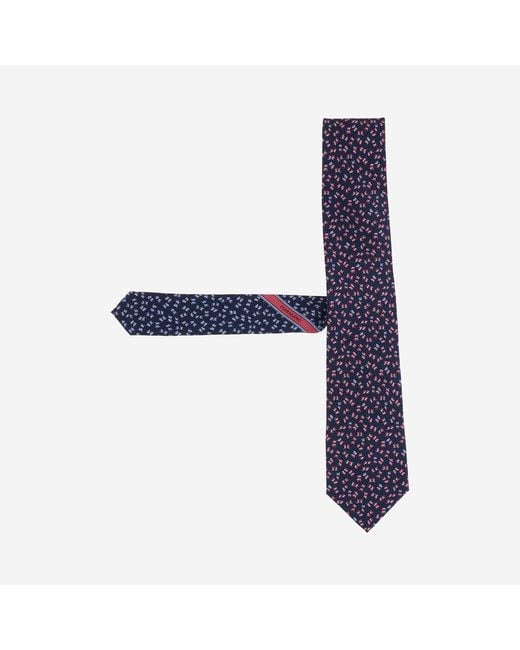 Ferragamo Blue Silk Tie, Patterned Ties & Bow for men