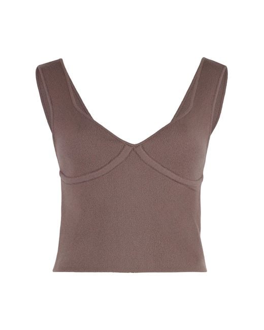 SABLYN Brown Iridian Wool-Cashmere Knitted Top Tops