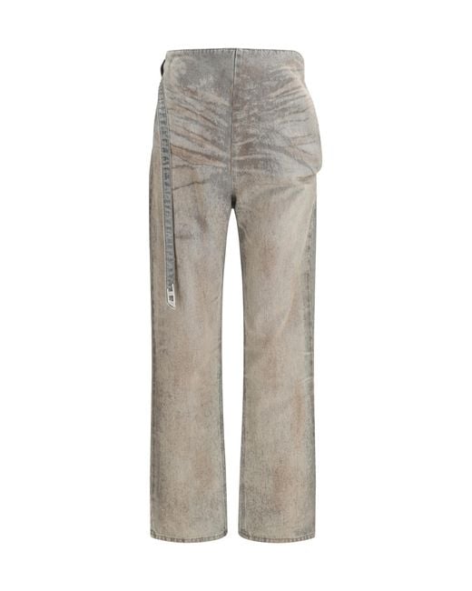 DIESEL Gray Slim-Fit Jeans Cotton