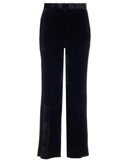 P.A.R.O.S.H. Blue Velvet Palazzo Trosers
