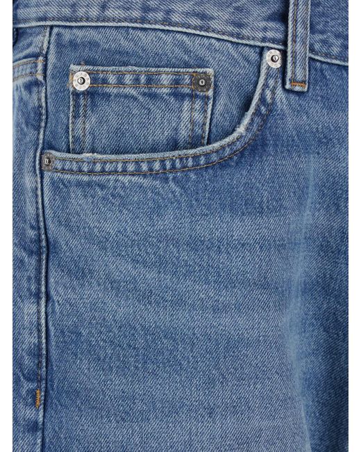 sunflower Blue Jeans With Belt Loops And Logo Patch On The Rear for men