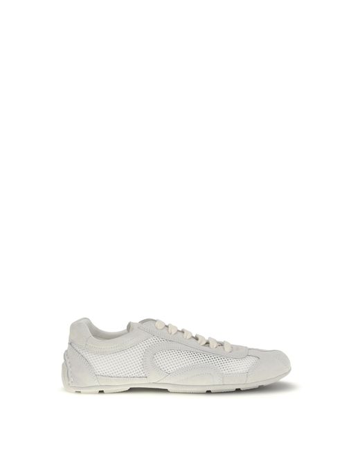 Prada White Sneakers Montecarlo General Fabric Trainers
