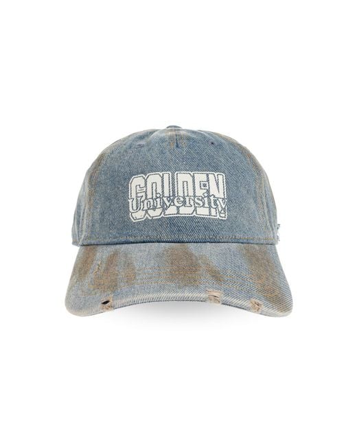 Golden Goose Deluxe Brand Blue Denim Baseball Cap