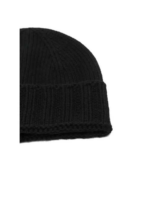 Fileria Black Cashmere Cap Hat for men