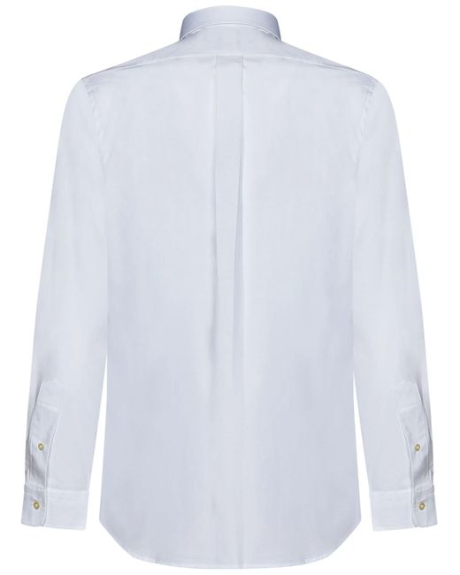 Polo Ralph Lauren White Stretch-Cotton Shirt for men