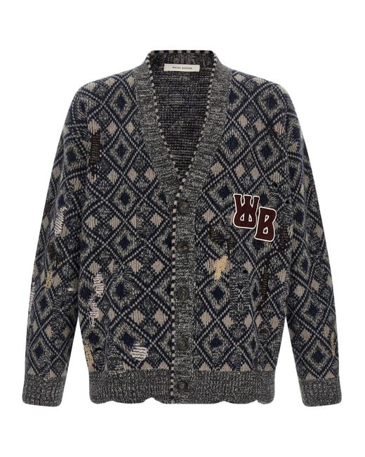 Wales Bonner Gray Cardigan for men