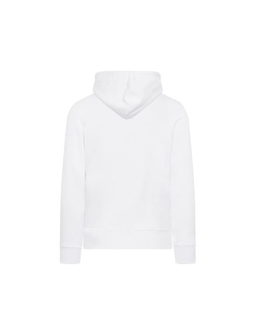 Alexander McQueen White Cotton Logo Hooded Sweatshirt for men