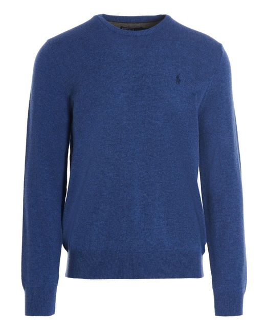 Polo Ralph Lauren Wool Cavallino Sweater in Light Blue (Blue) for Men ...