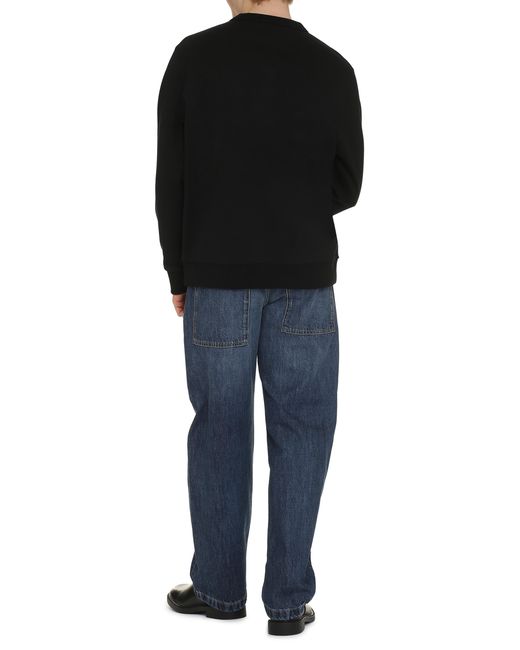 Burberry Black Cotton Crew-Neck Sweatshirt Sweatshirts for men