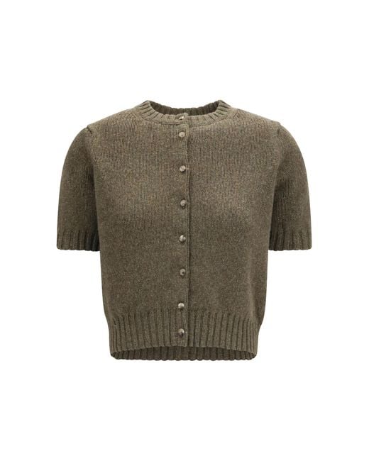 Khaite Gray Nora Cardigan Kashmir/Capra Hircus