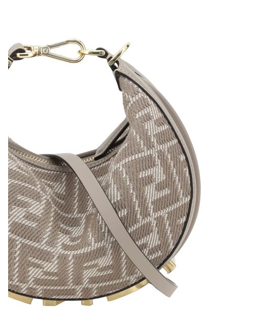 Fendi Metallic Graphy Mini Hobo Bag
