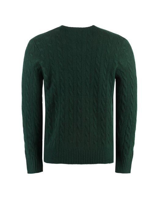Polo Ralph Lauren Green Cable Knit Sweater for men
