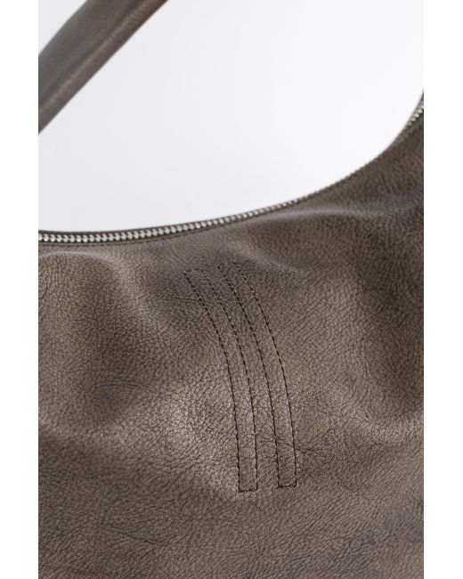 Rick Owens Brown Sac Porté Épaule Cropped Gemini Bag Washed for men