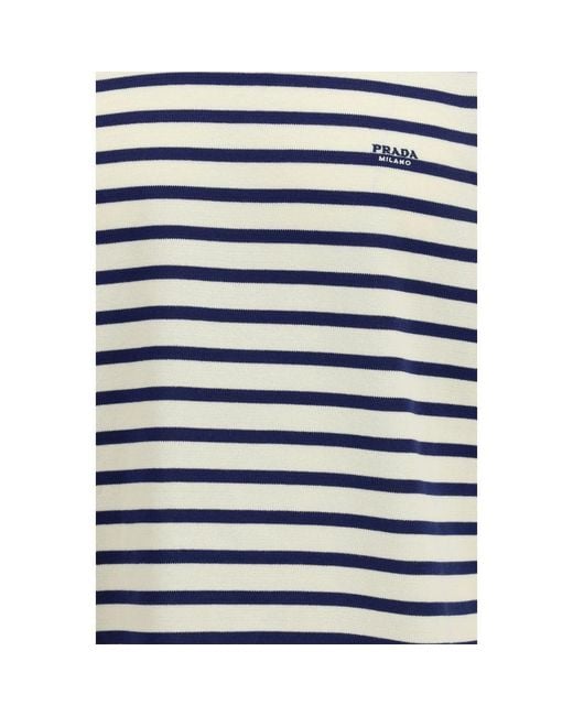 Prada Blue Cotton Sweatshirt for men