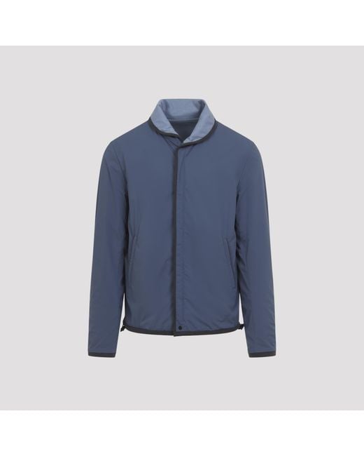 Sease Blue Reversible Jacket Polyamide Elastane for men