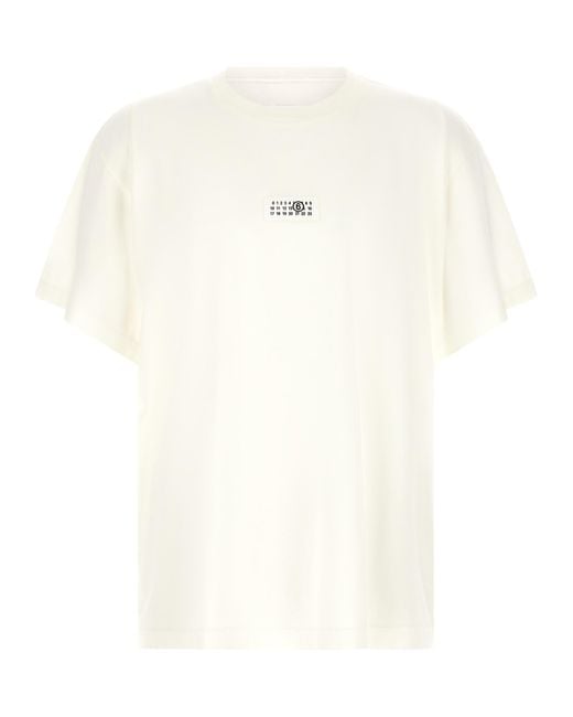 MM6 by Maison Margiela White Cotton T-Shirt for men