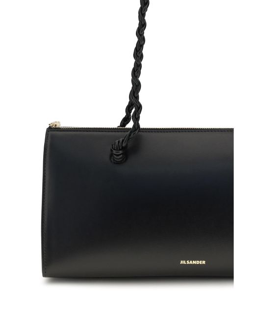Jil Sander Black Tangle Shoulder Bag Calf Leather Bos Taurus