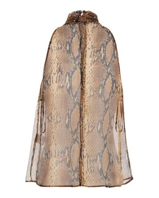 Le Plain Brown Top With Tortoiseshell Print, Tops