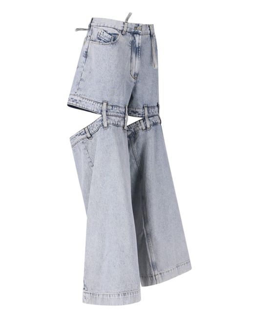 The Attico Blue Cut-out Jeans