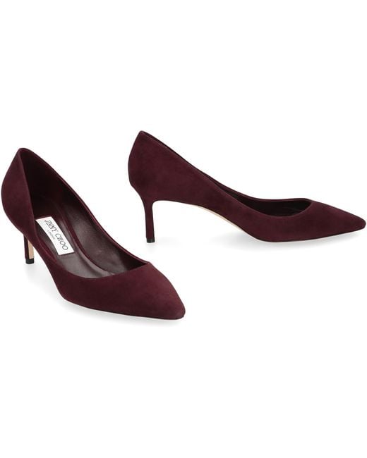 Jimmy Choo Brown Romy 60 Suede Pumps Goatskin