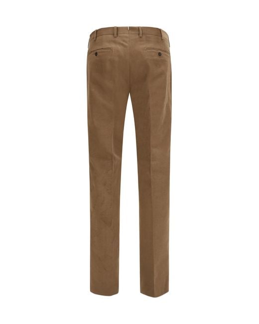 Germano Natural Tailored Corduroy Pants Cotton; Elastane for men