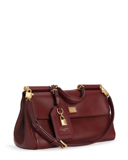 Dolce & Gabbana Purple My Sicily Leather Shoulder Bag