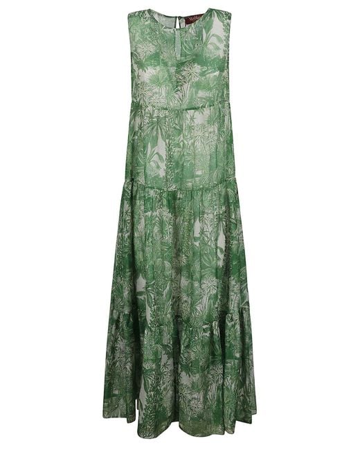 Max Mara Studio Green Foce Long Dress