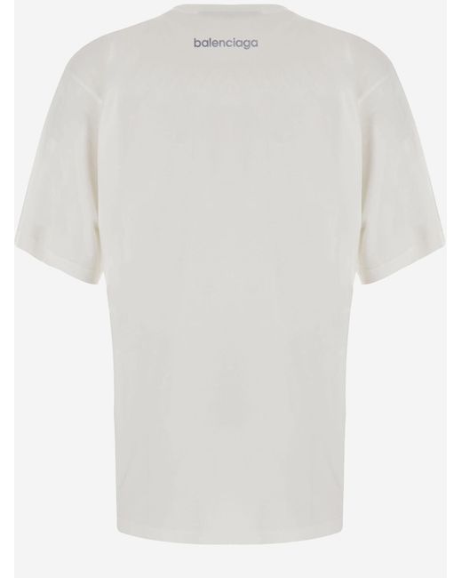 Balenciaga White T-Shirt Bodies Cotton T-Shirts for men