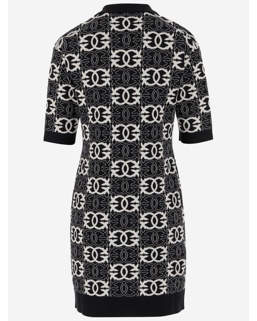 Pinko Black Love Birds Dress