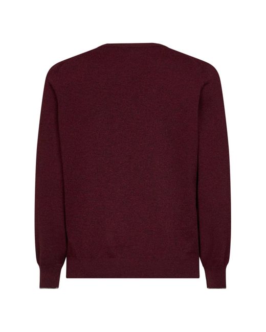 Brunello Cucinelli Purple Cashmere Crewneck Sweater for men