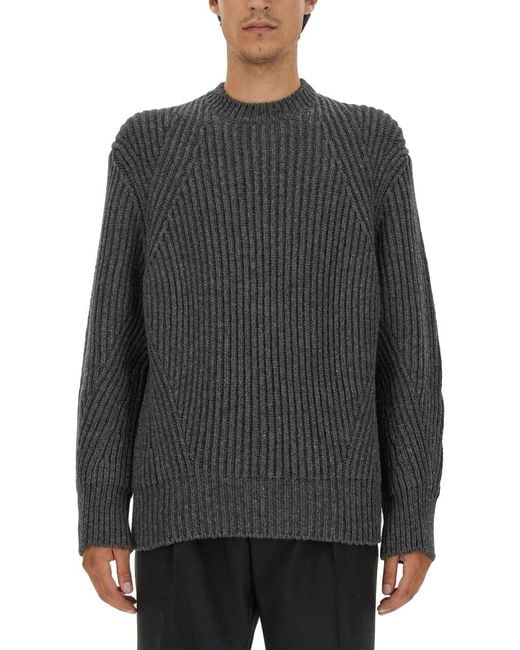 McQueen Gray Wool Jersey Jumpers for men