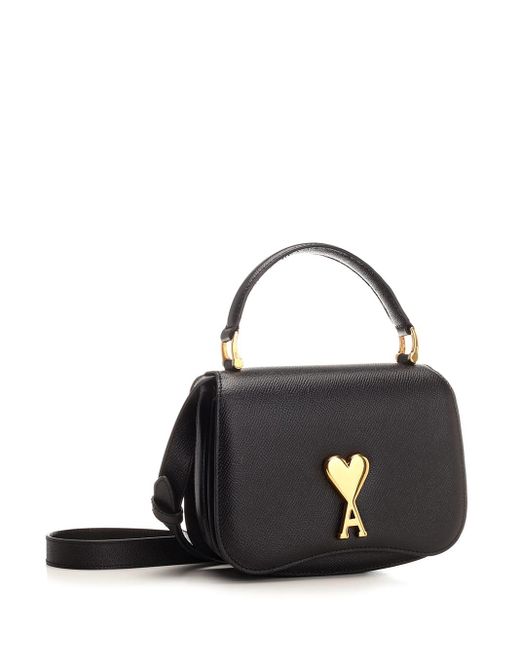 AMI Black Mini Paris Hand Bag