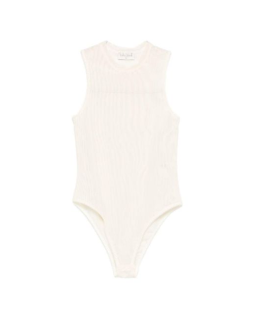 Forte_forte White Forte Top Polyester Elastane