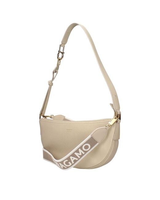 Ferragamo Natural Leather Shoulder Bag