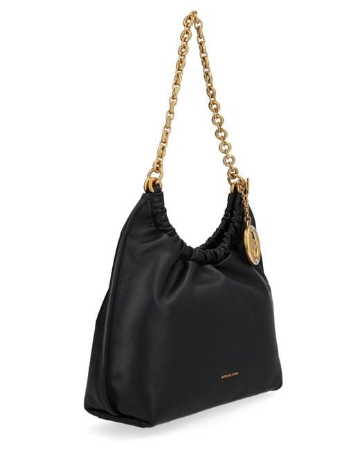 MICHAEL Michael Kors Black Shoulder Bag Indie Leather Cow