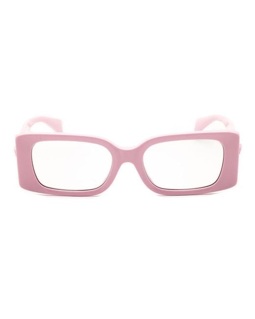Versace Pink Eyeglasses Rectangle Full Rim, Frame And Clear Demo Lenses Lens Ve3362U5485