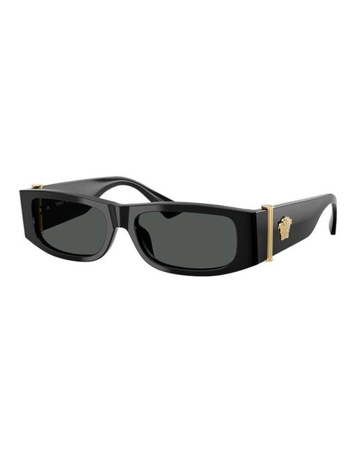Versace Black Sunglasses Rectangle Full Rim, Frame And Dark Lens Ve4476Ugb1/87 for men
