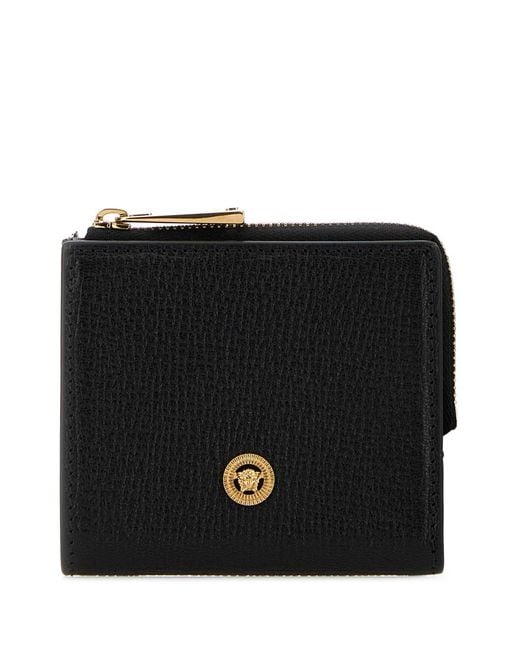 Versace Black Leather Wallet for men