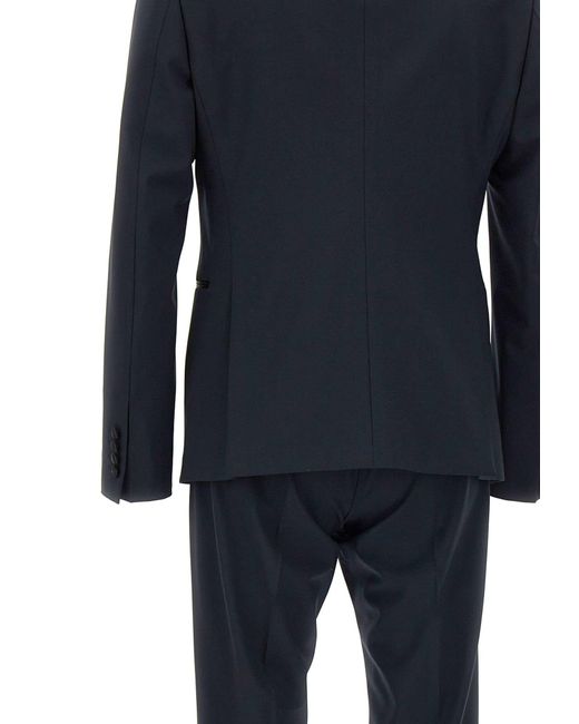 Emporio Armani Blue Fresh Wool Two-Piece Formal Suit for men
