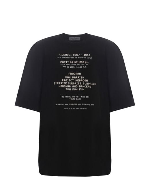 Fiorucci Black T-Shirt Invitation Made Of Cotton