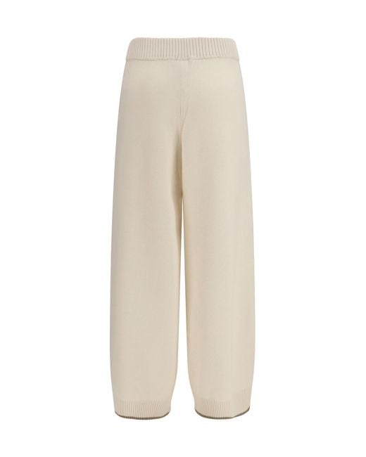 Brunello Cucinelli White Cashmere Trousers Kashmir/Capra Hircus