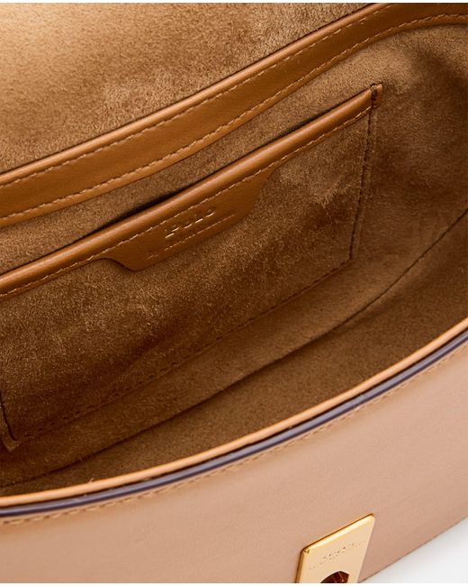 Polo Ralph Lauren Natural Small Satchel Crossbody Leather Bag